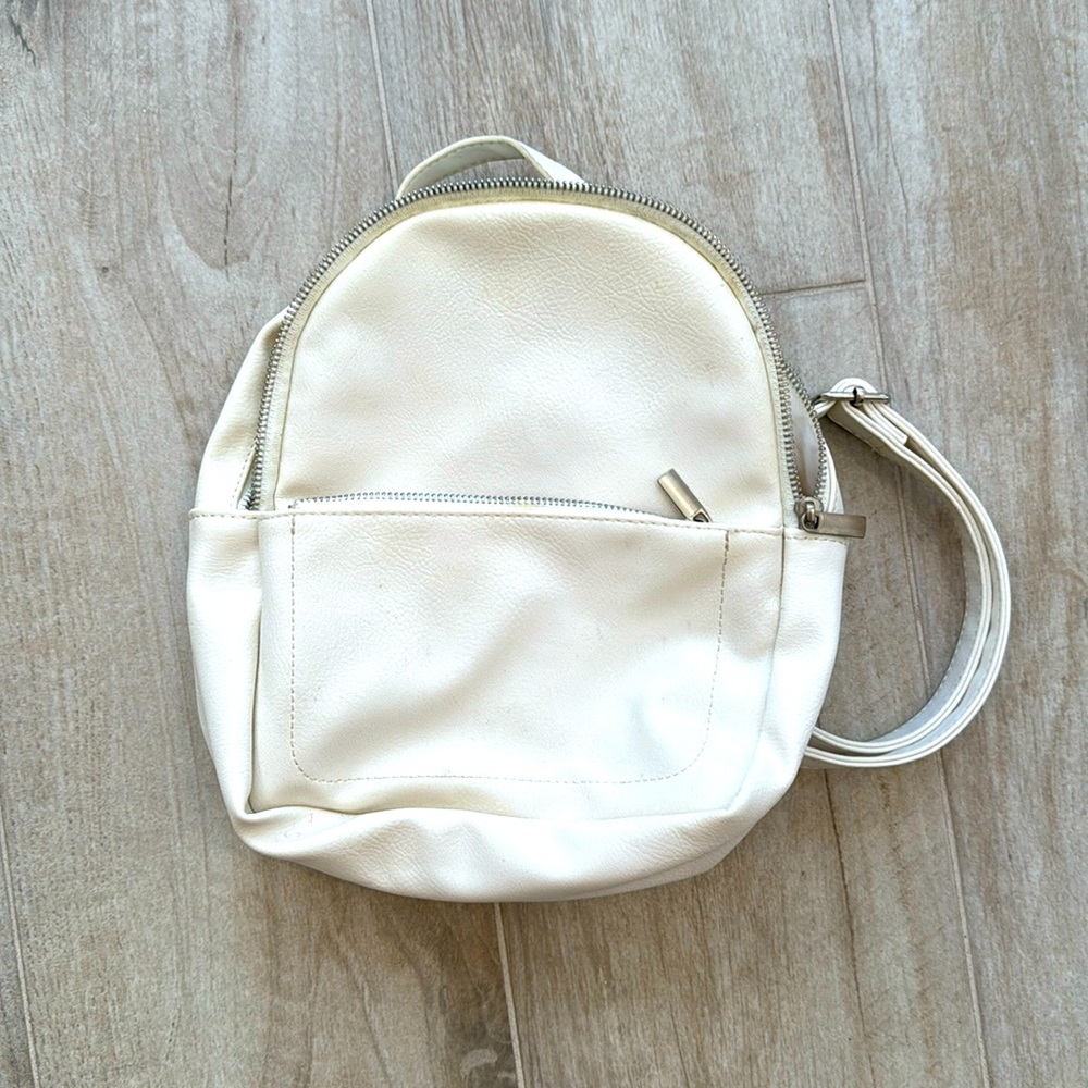 mini white target backpack
